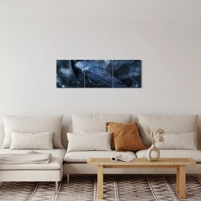 Tablou - Corbul (cu ceas) (90x30 cm)