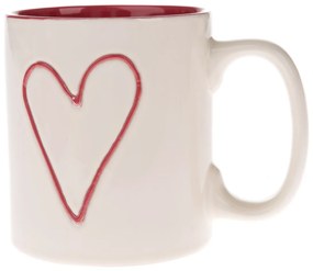 Cană din ceramică Red Heart,  600 ml