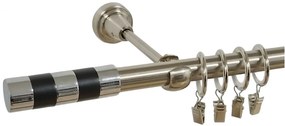 Galerie simpla CILINDRU NEGRU /19 - inox (Alege marime: 200 cm)