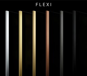 Paravan de dus Rea Flexi Transparent / Brush Copper 140