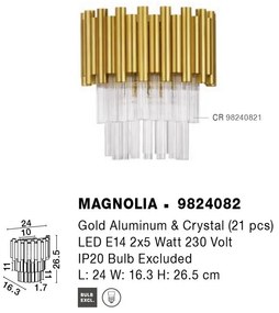 Aplica de perete design elegant MAGNOLIA aurie
