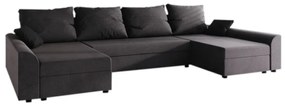 Supermobel Canapea extensibilă în formă de U DENVER N, 311x90x140, sawana 05/perne sawana 14
