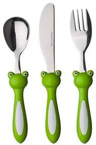 Set de tacâmuri pentru copii Banquet din 3 pieseFrog, verde