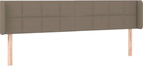 vidaXL Tăblie de pat cu aripioare gri taupe 183x16x78/88 cm textil