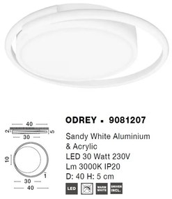 Plafoniera LED design slim ODREY 40cm