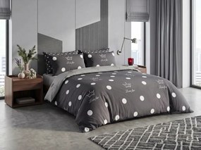 Lenjerie de pat din bumbac CROWN gri inchis hotelova capsa Dimensiune lenjerie de pat: 70 x 90 cm | 140 x 200 cm