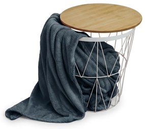 Patura din microplus CALMI 150x200 cm gri inchis