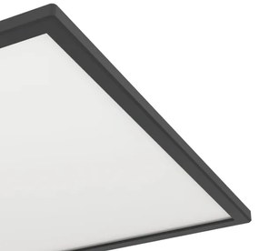Plafonieră LED dimabilă de exterior Eglo 901457 ROVITO-R 17W/230V 50x50 cm IP44 negru + telecomandă