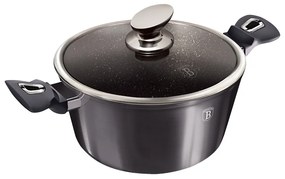 Oala marmorata cu capac 20 cm Carbon Pro Berlinger Haus BH 6892