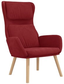341356 vidaXL Scaun de relaxare, roșu vin, catifea