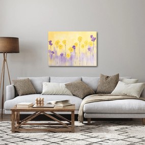 Tablou - Flori mov și galbene (70x50 cm)
