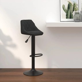 vidaXL Scaun de bar, negru, catifea