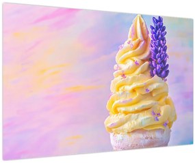 Tablou - Înghețată cu lavandă (90x60 cm)