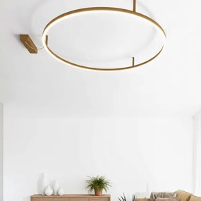 Ideal Lux - Plafonieră LED ORACLE SLIM LED/37W/230V 4000K diam. 70 cm, auriu