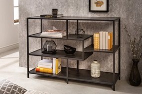 Raft design industrial Slim Line 115x80cm, negru