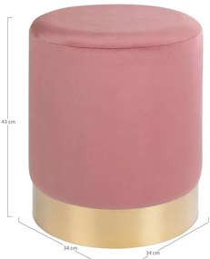 Puf House Nordic Gamby, ø 34 cm, roz