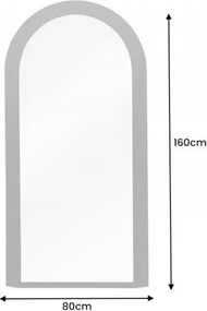 Oglinda de perete decorativa Art Deco 160cm, negru