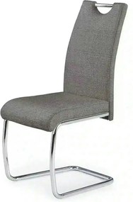Scaun bucatarie K349, gri/crom, stofa clasica/metal, 42X60X97 CM