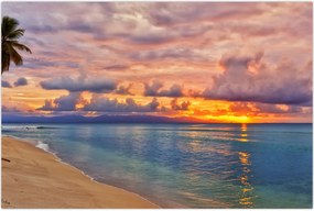 Tablou - Apus de soare la plajâ (90x60 cm)