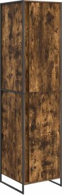 vidaXL Dressing 2 pcs Stejar fumuriu 50 x 50 x 200 cm Lemn compozit