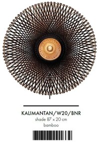 Aplica de perete eco din bambus Kalimantan 87cm nat/bl