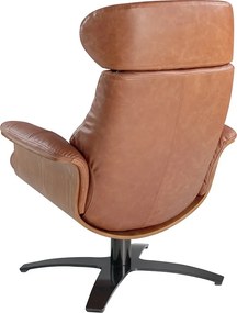 Fotoliu pivotant, functie relax, tapitat cu piele George