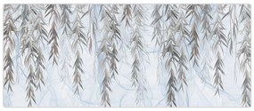 Tablou - Crenguțe de salcie fundal albastru (120x50 cm)