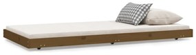 823507 vidaXL Cadru de pat, maro miere, 90x190 cm, lemn masiv de pin