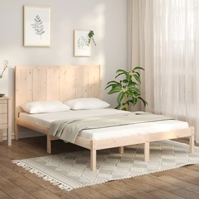 vidaXL Cadru de pat fără saltea, 140x190 cm, lemn masiv de pin