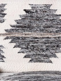 Fotoliu lounge kilim din lână și bumbac cu structură din lemn de mango, „Edera”