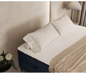 Pat boxspring albastru închis cu spațiu de depozitare 180x200 cm Araya – Maison de Rêve