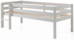 Dormitor Pino ALB 90x200 cm – Liniște și ordine în camera copilului tău | Set cu scară + 3 sertare | Gama PINO