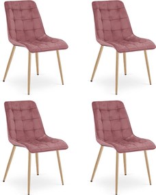 Scaun de masa SPLIT VELVET, roz