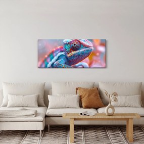Tablou - Cameleon colorat (120x50 cm)