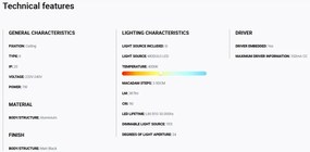 Spot LED incastrabil TULIPA Black recessed downlight 7W 24° 4000K CRI90 dali