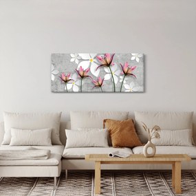 Tablou cu abstracție florală (120x50 cm)