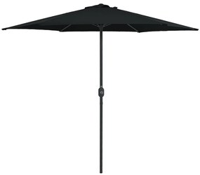 Umbrela de soare cu stalp aluminiu, negru, 270 x 246 cm Negru