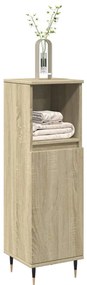 vidaXL Dulap de baie, stejar sonoma, 30x30x100 cm, lemn prelucrat