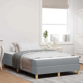 vidaXL Pat cu arcuri Taupe, Maro 120 x 200 cm