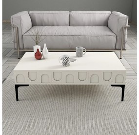 Set mobilier living Lyantela (Crem + negru). 1107137