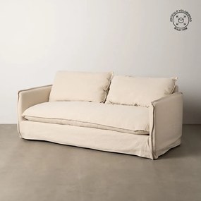 Canapea crem cu tapițerie din in 200 cm – Ixia