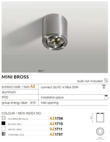 Spot aplicat tavan/plafon stil modern mini Bross 1 Aluminiu