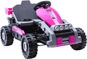 Kart Electric 2-in-1 NOVOKIDS TransformX, transformabil in masinuta electrica copii, baterie 24V, 2 motoare 380W, Roti EVA, Lumini LED, Muzica, Roz