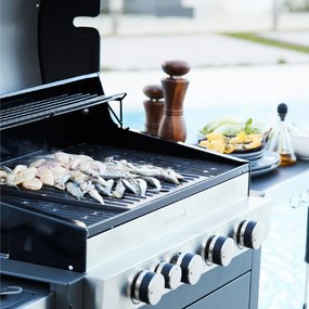 Barbecook BC-GAS-2038 Stella 4311 grătar pe gaz cu depozitare, arzător lateral cu infraroșu, 174x59x119cm