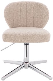 HR193CROSS Scaun Latte Boucle cu Bază Cromata