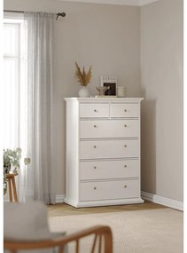 Comodă albă înaltă 96x140 cm Paris – Tvilum