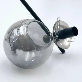 Lustră pe tijă LILOU 6xE14/5W/230V crom mat/fumuriu