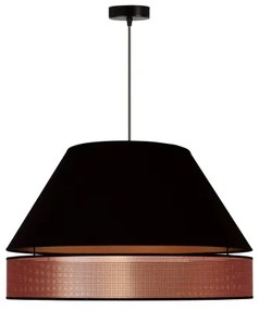 Lustră pe cablu COPPER Duolla SHINY 1xE27/15W/230V d. 60 cm negru/cupru