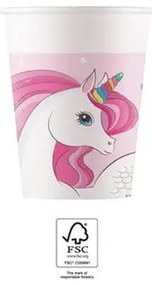Unicorn Rainbow Colors pahar de hârtie 8 buc 200 ml FSC