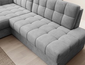 Coltar extensibil stanga 3 locuri ELTAP, LT-85MO, Blezalt, 240x150x82 cm, lemn/poliester, gri